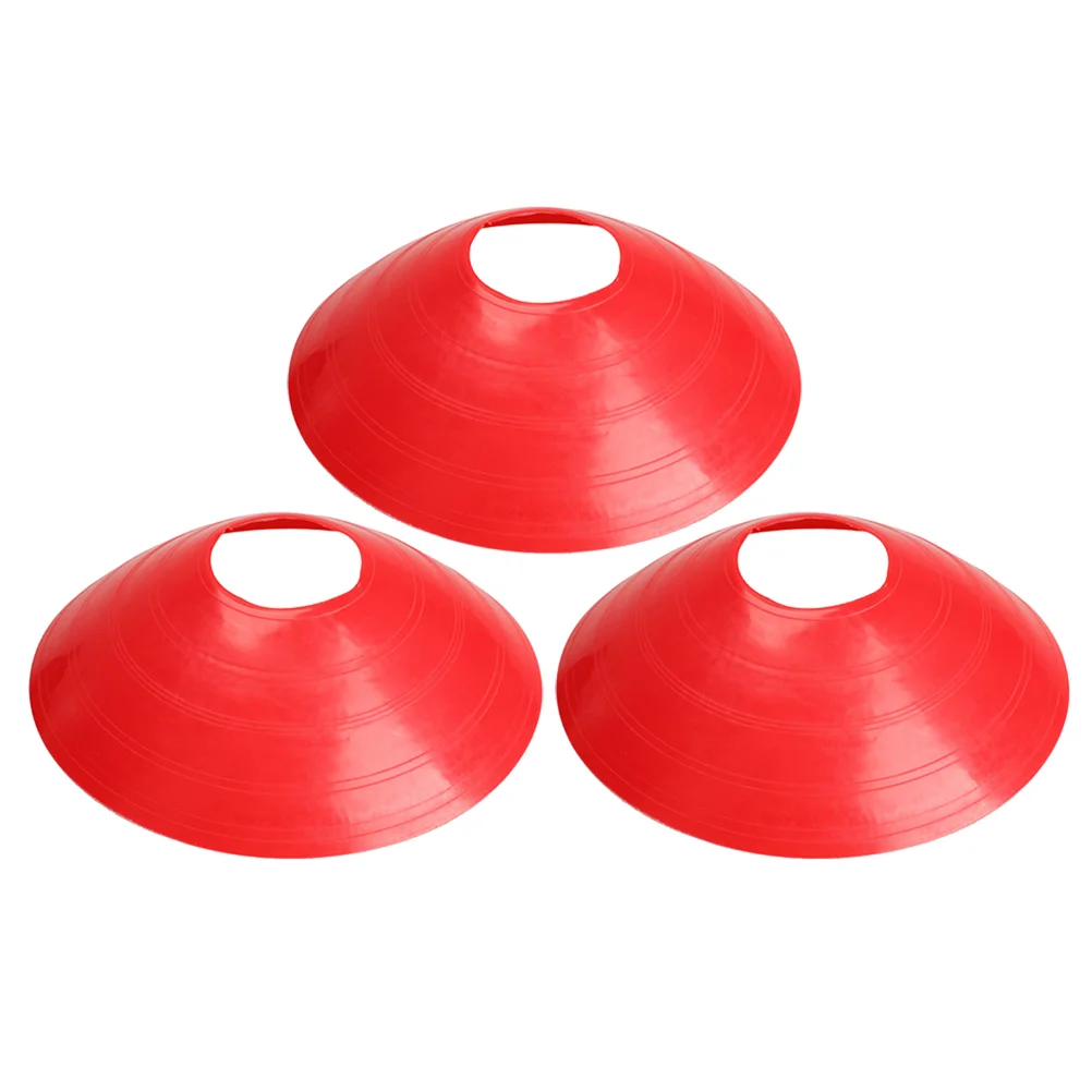 

12PC Marker Discs Football Soccer Rugby Round Cones Sports Equipment for Fitness Training (Red) Supplies