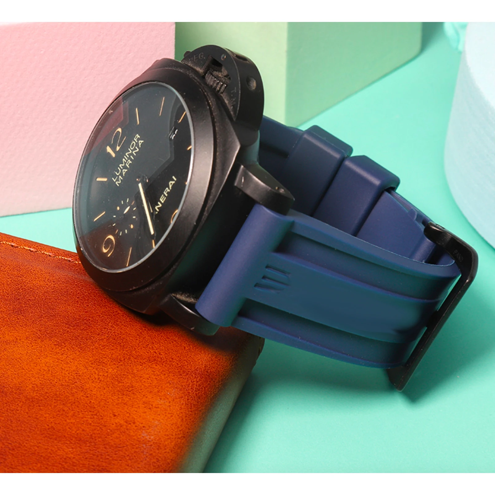 Аксессуары для часов Panerai ремешок PAM00616 441 682 силиконовый резиновый наручные часы