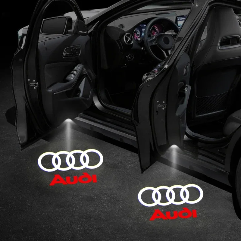 Комплект из 2 светодиодных проекторов логотипа Audi Sport Sline для дверей автомобиля, подсветка дверей, для Audi Quattro, A4, B5, B6, B7, B8, A1, A3, A6, A5 (art.: 3920db2e391ec) - 3920db2e391ec