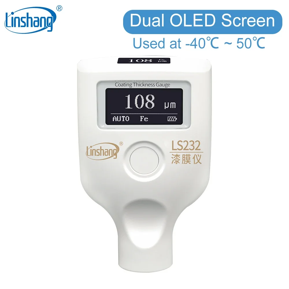 Linshang OLED автомобильный краскомер LS232 толщиномер покрытия измеритель толщины