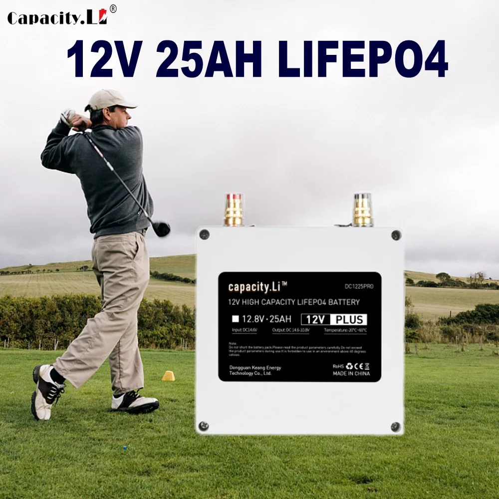 

12V 25ah Lifepo4 battery pack Lithium Golf battery with BMS and Cigarette lighter Portable Super Outdoor