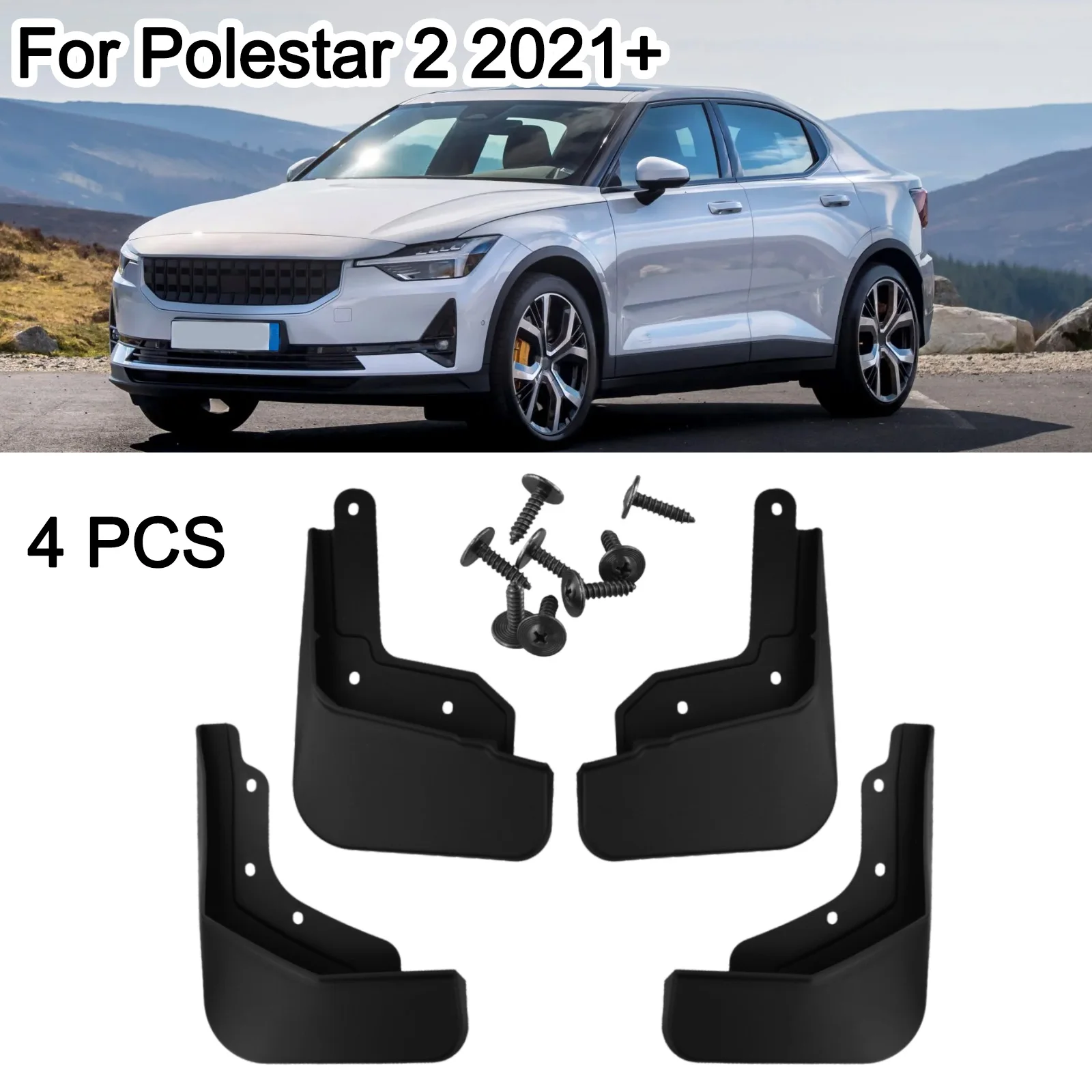 Брызговики комплект из 4 шт. крышка крыла для Polestar 2 20212023 Простой в использовании