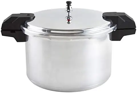 

Polished Aluminum 5 / 10 / 15-PSI Pressure Cooker / Canner Cookware, 16-Quart, Silver