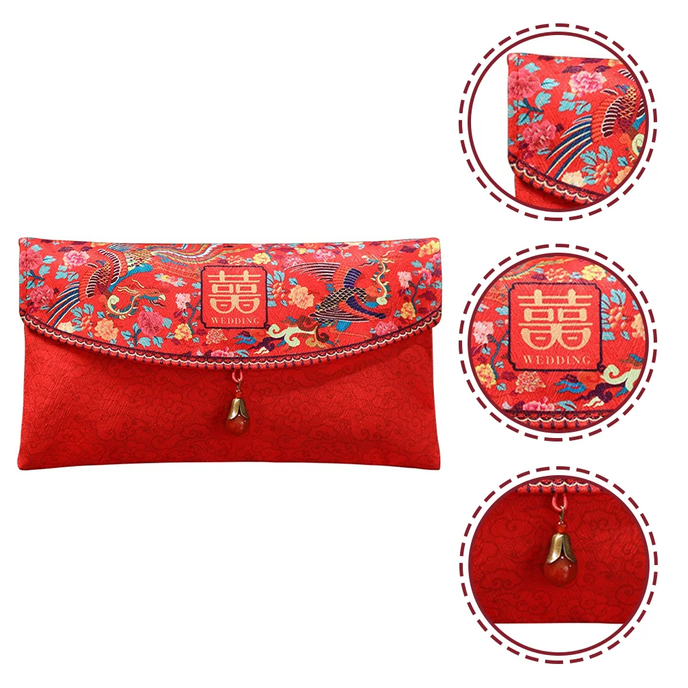 

Wedding Red Envelope Envelopes Engagement Fabric Chinese Style Cloth Accessories Packets Bride