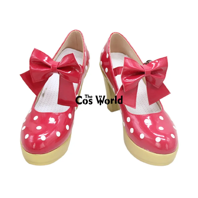 Туфли Miku на высоком каблуке с клубничным аниме |