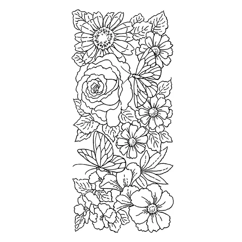 

4x8,6 дюйма Тонкий цветочный узор крылья прозрачные штампы фон штамп для скрапбукинга «сделай сам» ремесла открытки для декорирования альбом...