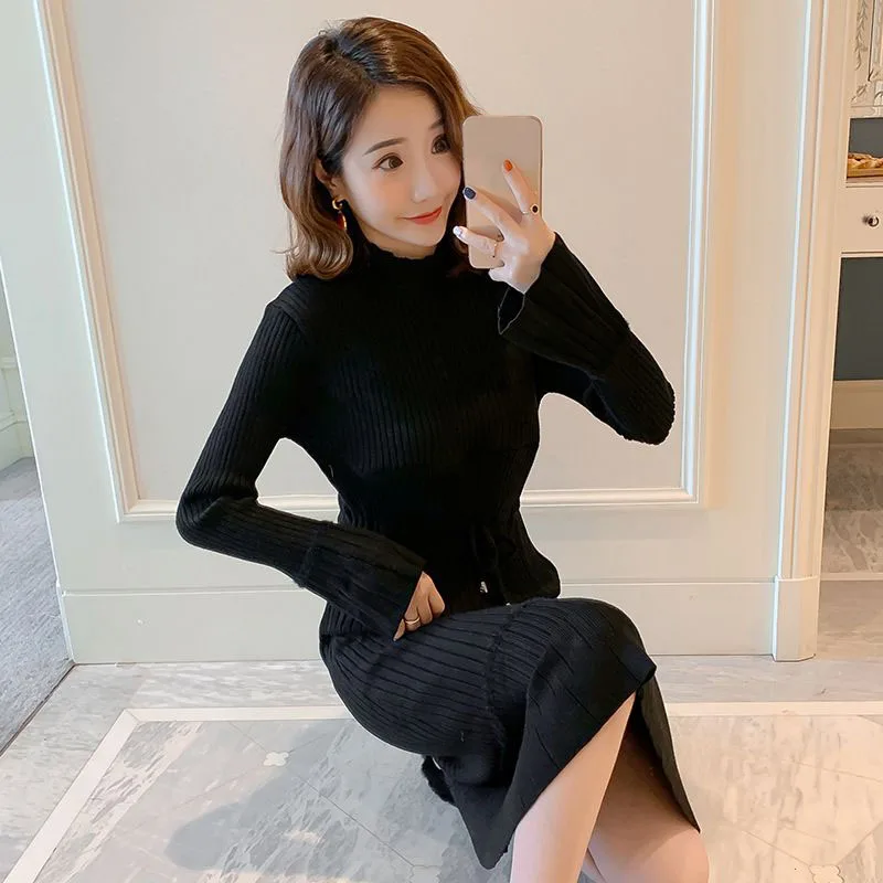 Casual Knit Maternity Dresses Maternity Clothes For Pregnant Women Dress Solid Slim Long Sleeve Breastfeeding Pregnancy Dresses enlarge