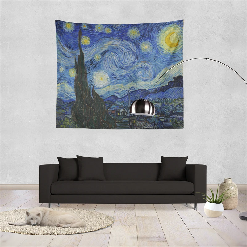 Гобелен Gaslight Gatekeep Girlboss Звездная ночь Винсент Ван Гог настенный художественный