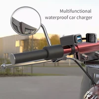 motorcycle vehicle mounted charger waterproof usb adapter 12v phone dual usb port quick charge 3 0 with switch moto accessory