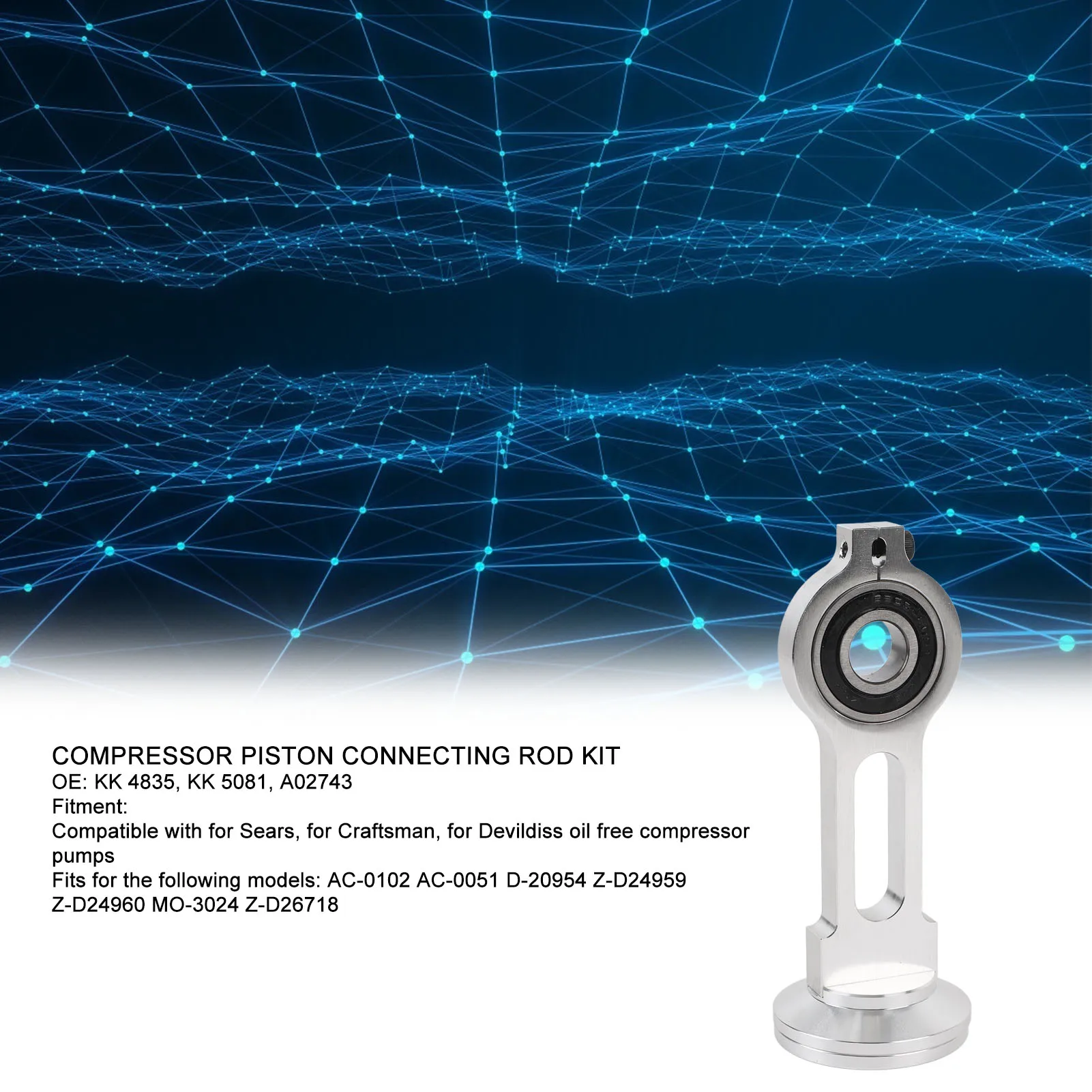 Комплект Поршня Компрессора KK 4835 Для Craftsman A02743 Сменный Вала Масляного Насоса