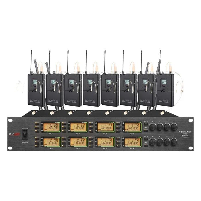 ST-209 UHF 8-канальный беспроводной микрофон для конференц-связи ручной