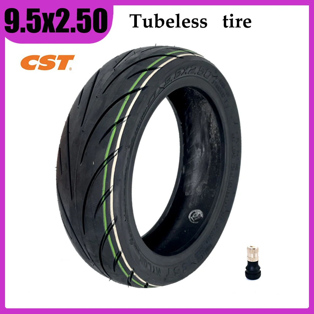9.5x2.50 Tubeless Tire CST 9.5 Inch Vacuum Tyre for Xiaomi M365/1S Series Electric Scooter