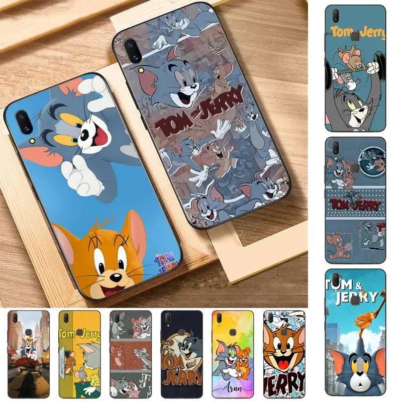 

Cat and Mouse Phone Case for Vivo Y91C Y11 17 19 17 67 81 Oppo A9 2020 Realme c3