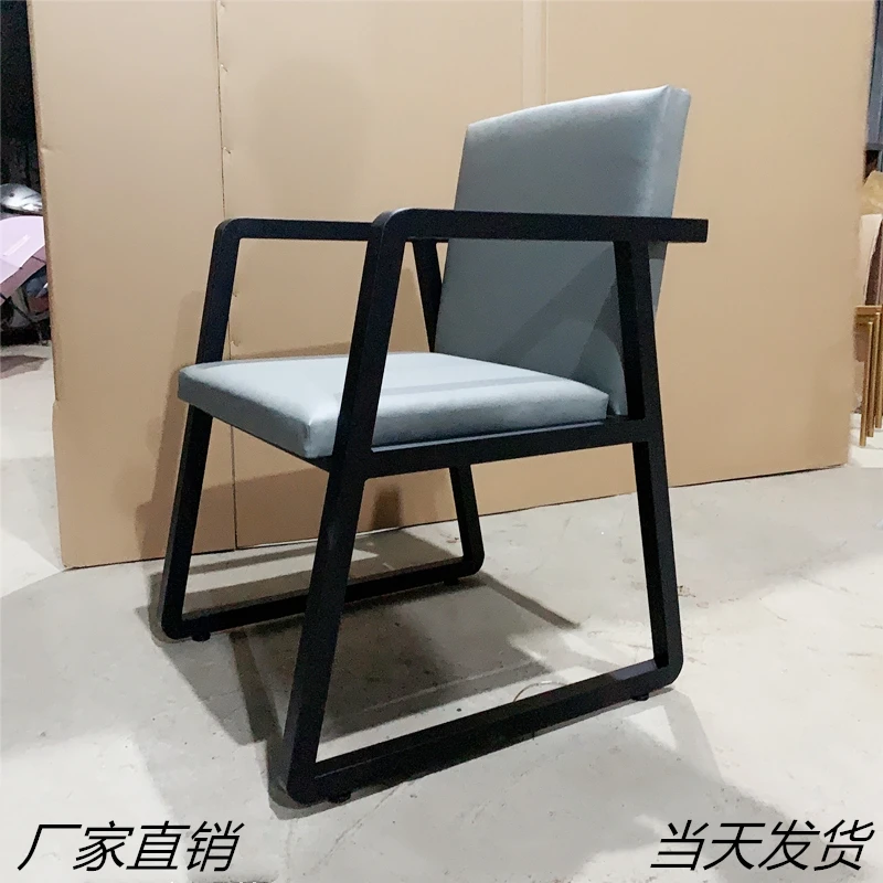 

Скандинавский комфортный подлокотник, спинка, обеденный стул, в промышленном стиле, из массива дерева, железный, художественный, офисный стул для конференц-зала