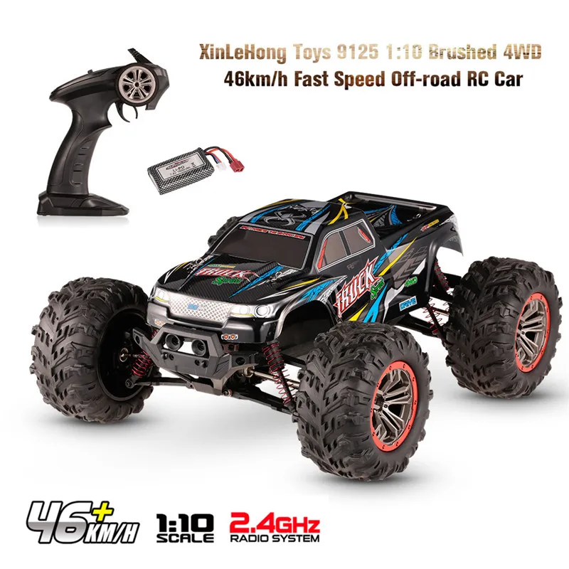 XinleHong 9125 1/10 2.4G 4WD RC Car 46km/h High Speed Radio Controlled Car Off-road Racing Car Short Course Truck Toys for Child