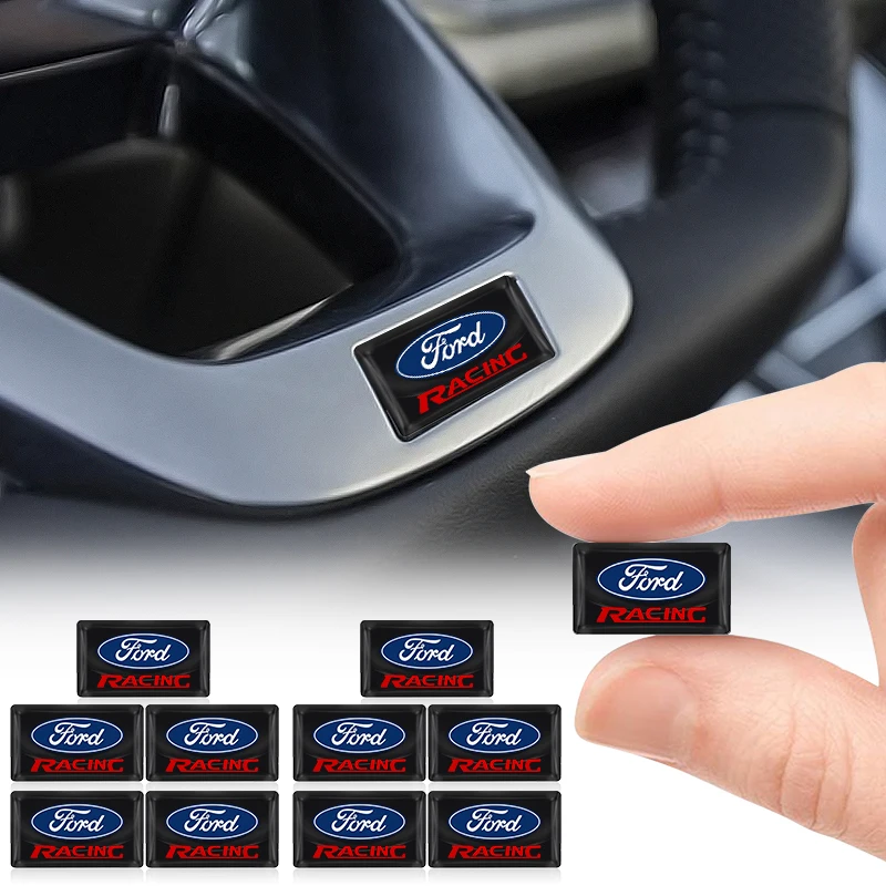 Для Ford Focus Mk2 Mk3 Fiesta Ranger Mondeo S-MAX Kuga Mustang: 510 шт. 3D-наклейки из карбонового волокна с логотипом автомобиля на руль (art.: 3920da4e1e0bc) - 3920da4e1e0bc