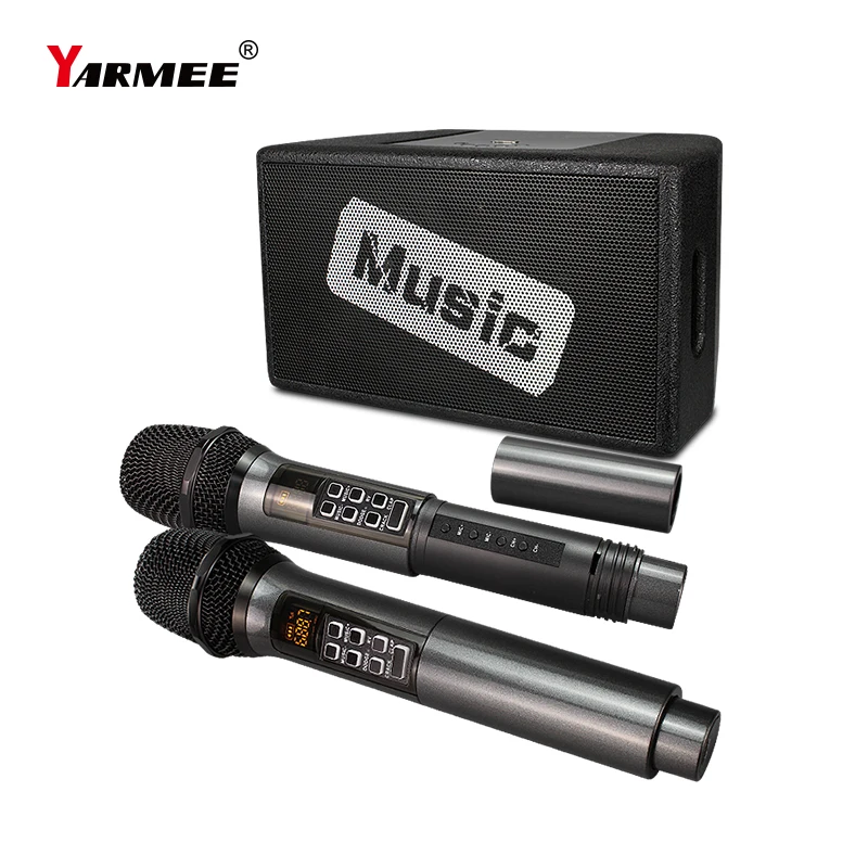 Фото Профессиональная беспроводная система караоке YARMEE, пение с 2 микрофонами, Bluetooth динамик, усилитель Vioce для дома, KTV Вечерние №3