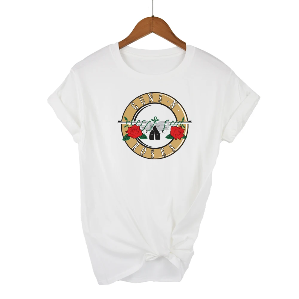 Футболки Guns n Roses Rock Roll 2020 женская футболка GNR черная хлопковая винтажная в стиле