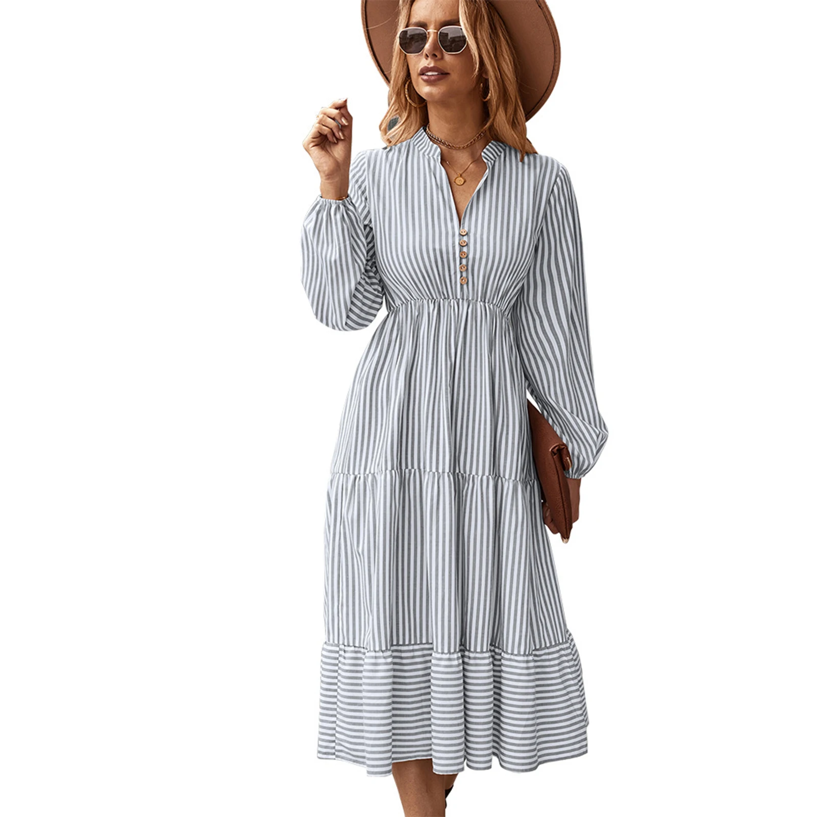 

Юбка в полоску для девочек, v-образный вырез, Размеры S/M/L/XL, подарок на Рождество, день рождения, новый год