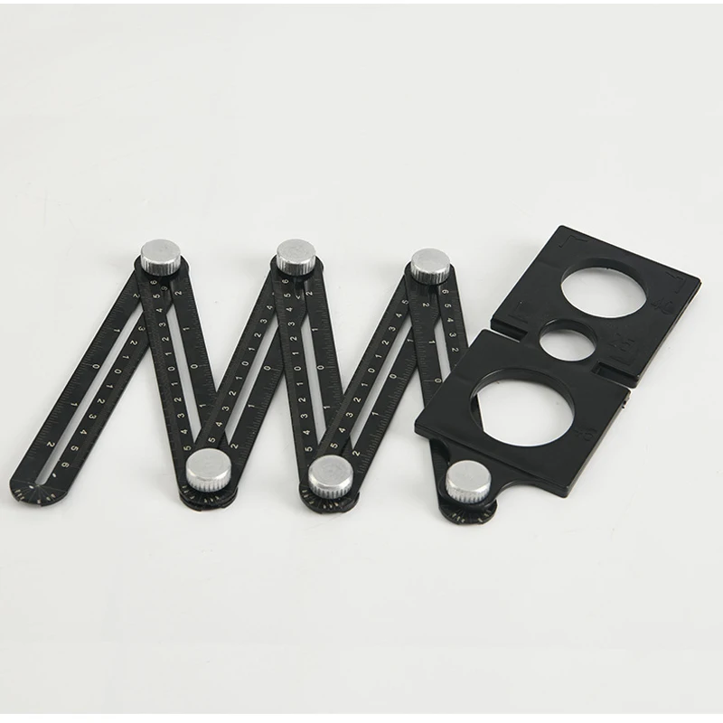 

Aluminum Alloy Six-Fold Ruler Tile Opening Locator Multifunctional Universal Folding Ruler Universal Joint Ruler Hardware Tools