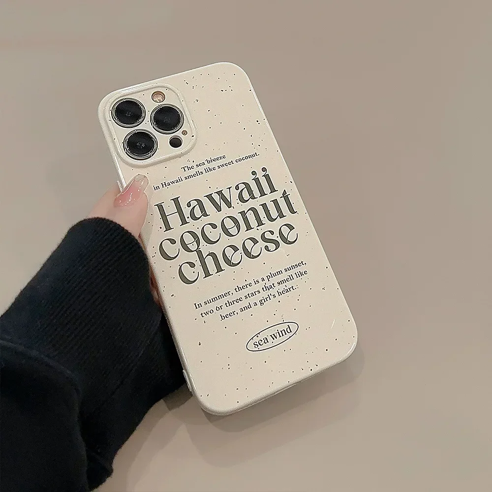 Чехол для телефона с изображением гавайского кокосового сыра морского ветра iPhone