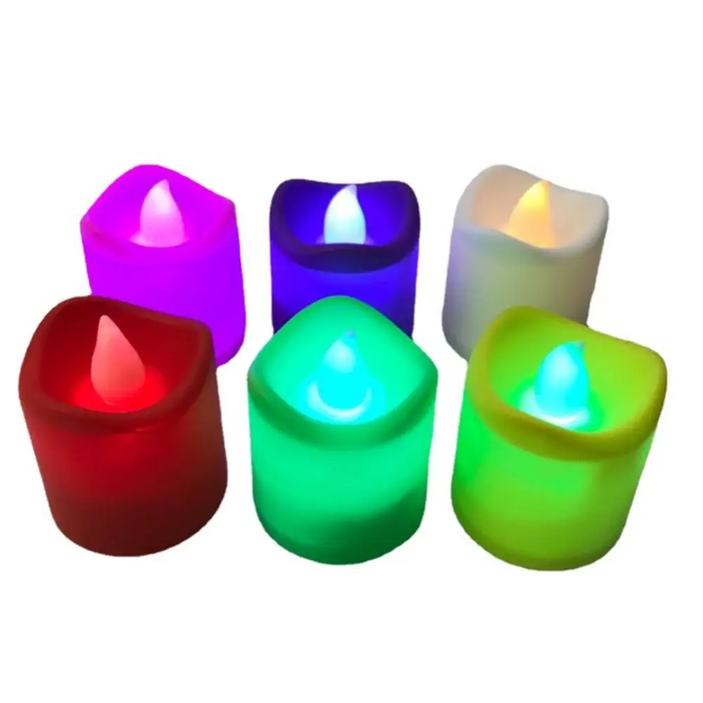 

Tea Light Warm White Pillar Candle Battery Operated Creative For Home Wedding Birthday Party Candle Light Wishing Led Tealight