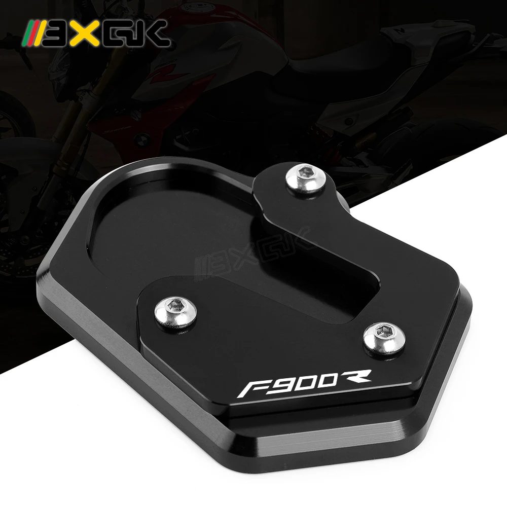 

Motorcycle Accessories Kickstand Foot Side Stand Extension Pad Support Plate Fit For BMW F900R F 900R 2020 2021 2022 With Logo