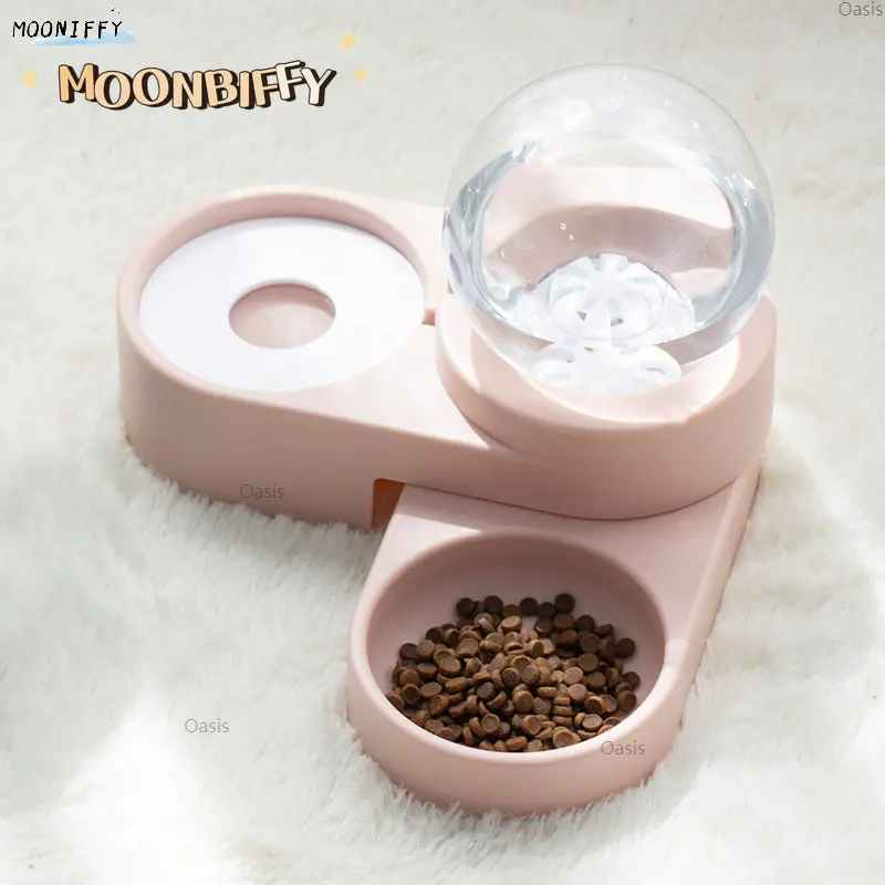 

Pet Dog Cat Bowl Fountain Automatic Food Water Feeder Container Dispenser For Dogs Cats Drinking High Quality Pet Products Sale