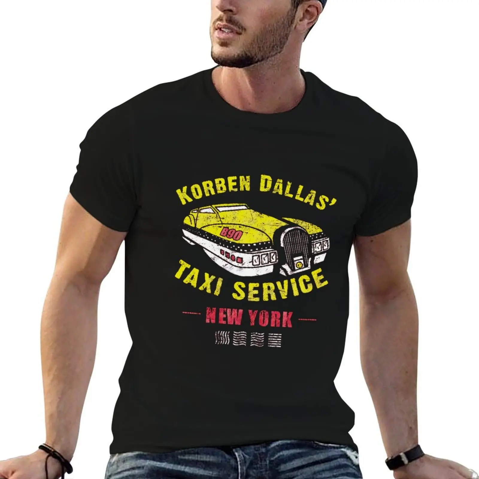 Фото Футболка Korben Dallas Taxi (для черных футболок) из мягкого эластичного материала с короткими рукавами №1