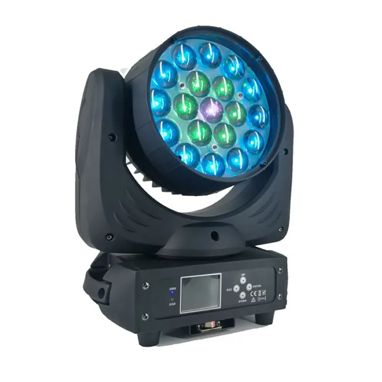 4pcs Disco wash moving head rgbw led 19x 15w 4in1 zoom 3 ring control movinghead light
