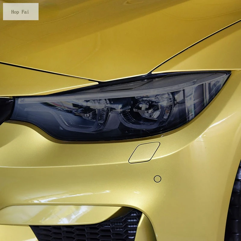 

2 Pcs Car Headlight Protective Film Front Light Transparent Smoked Black TPU Sticker For BMW M4 F82 F83 4 Series F32 F33 F36