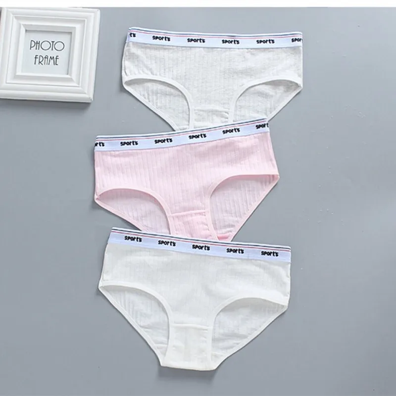 

3pcs/Lot Children's Panties 8-14Years Teenage Cotton Underwear Girl's Pantie Teen Student Briefs