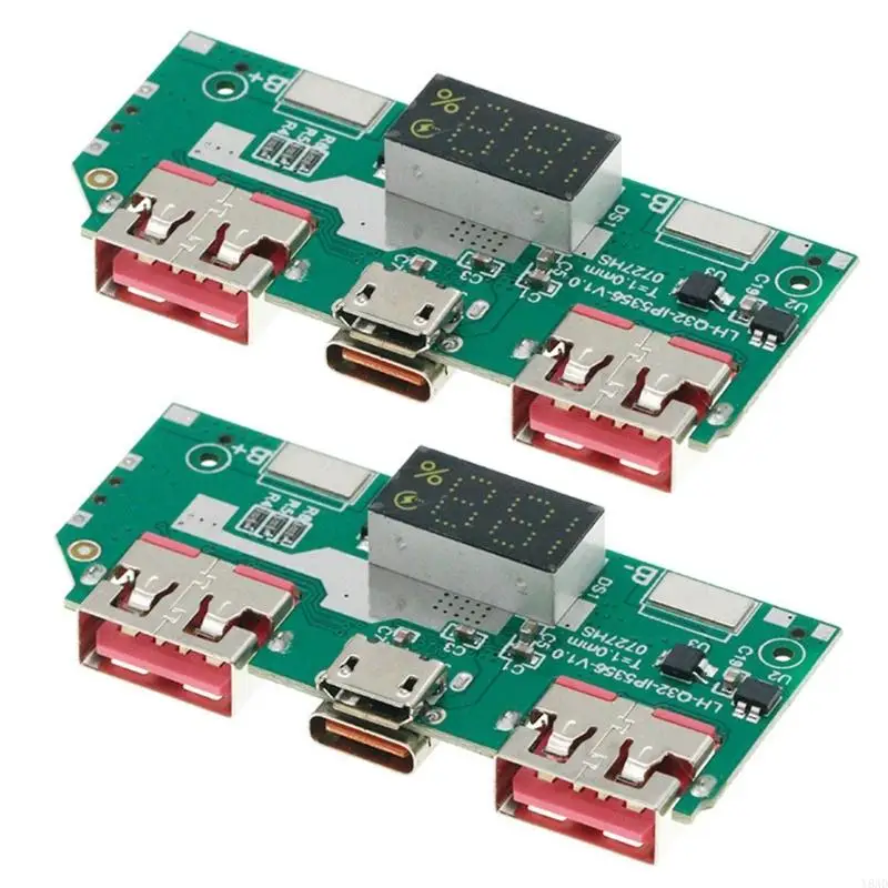 Y8AD 2шт IP5356 5V 3A литиевая батарея модуль быстрой зарядки цифровой дисплей