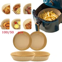 air fryer special paper food grade silicone oil paper disposable household oven baking pad oil paper oil absorbing baking paper