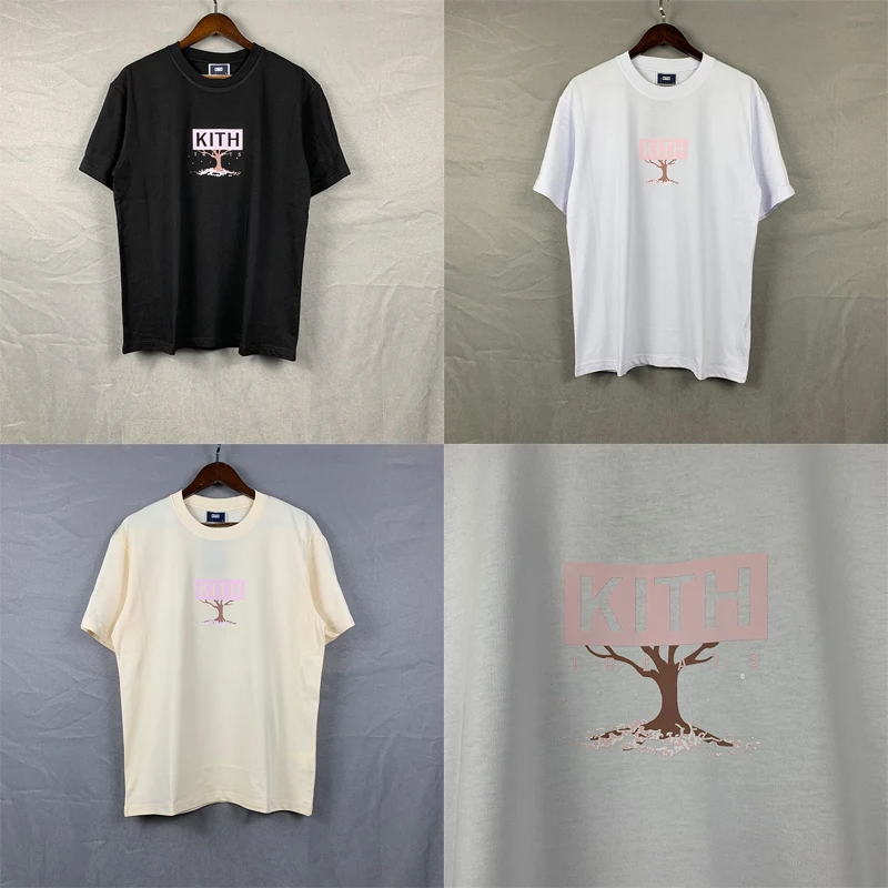 

KITH Pink Treats Box Logo T Shirt Men Women Tokyo Limited Cherry Tree Short Sleeve Summer Tops Tee