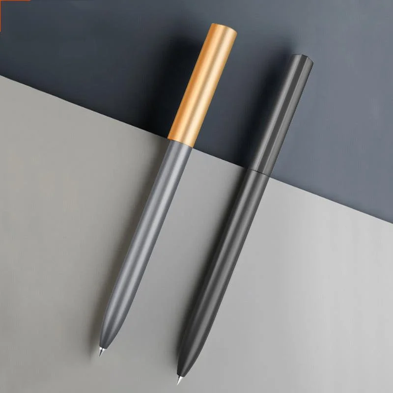 

Xiaomi вращающаяся гелевая ручка из алюминиевого сплава с металлическим знаком деловая Роскошная шариковая ручка плавное письмо офисная Канц...