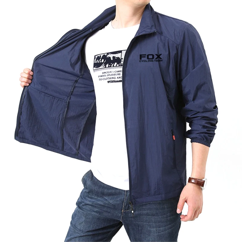 

FOX Cycling Team Cycling Jacket Man Bike Waterproof Windproof Coat Thin Uv Protection Bicycle MTB Motocross Jacket DH Clothes