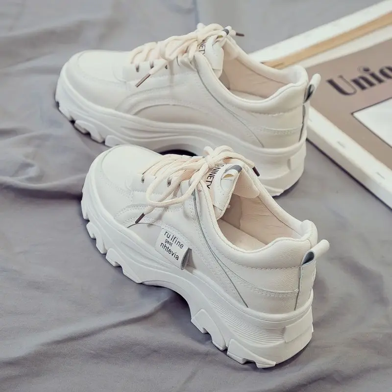 

Новинка Весна 2023, женская обувь на платформе, маленькая белая обувь, женская обувь