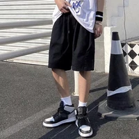 summer shorts men korean fashion baggy straight five point pants solid casual sweatpants oversize bottoms y2k clothes streetwear