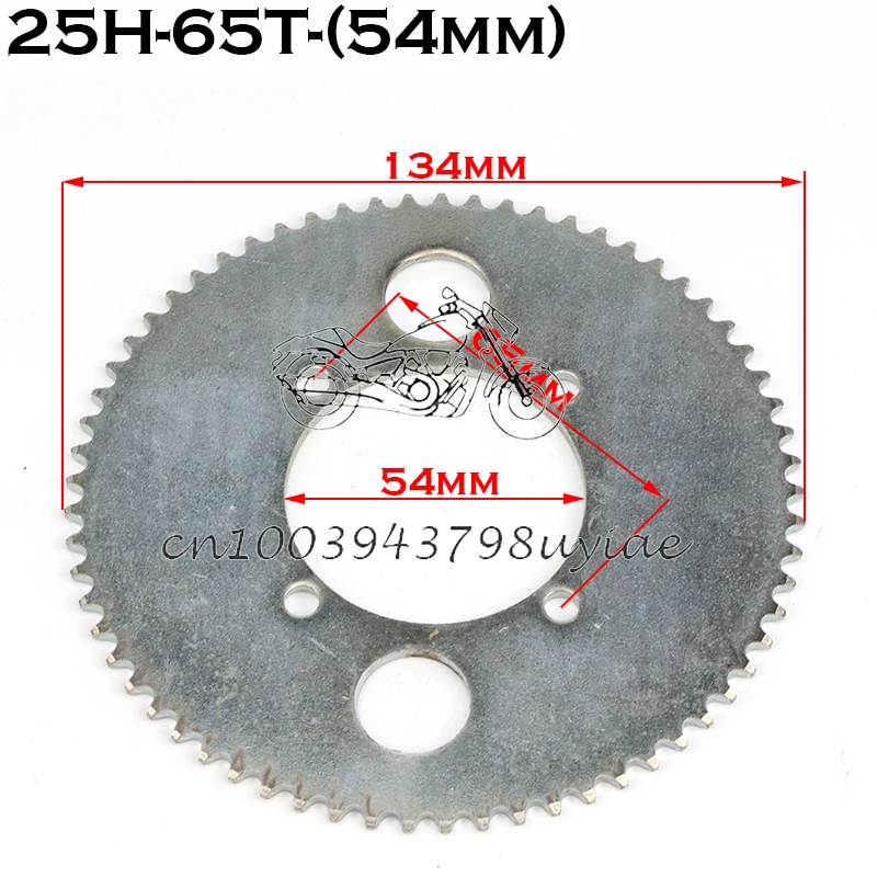 

25H 55t 65t Tooth 54MM Sprocket Rear for 47CC 49CC Mini Moto ATV Quad Dirt Pit Pocket 2 Stroke Engine