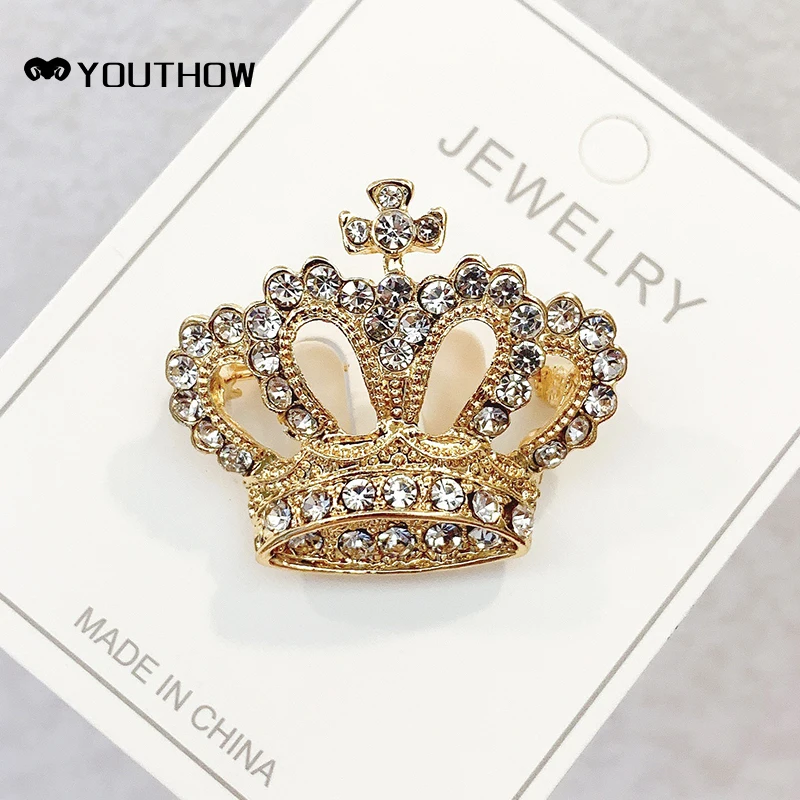 

Crown Crystal Brooch Queen Crown Brooch Pin Tiara Crown Brooches for Women Girls Crown Tiara for Wedding Party Birthday Gift