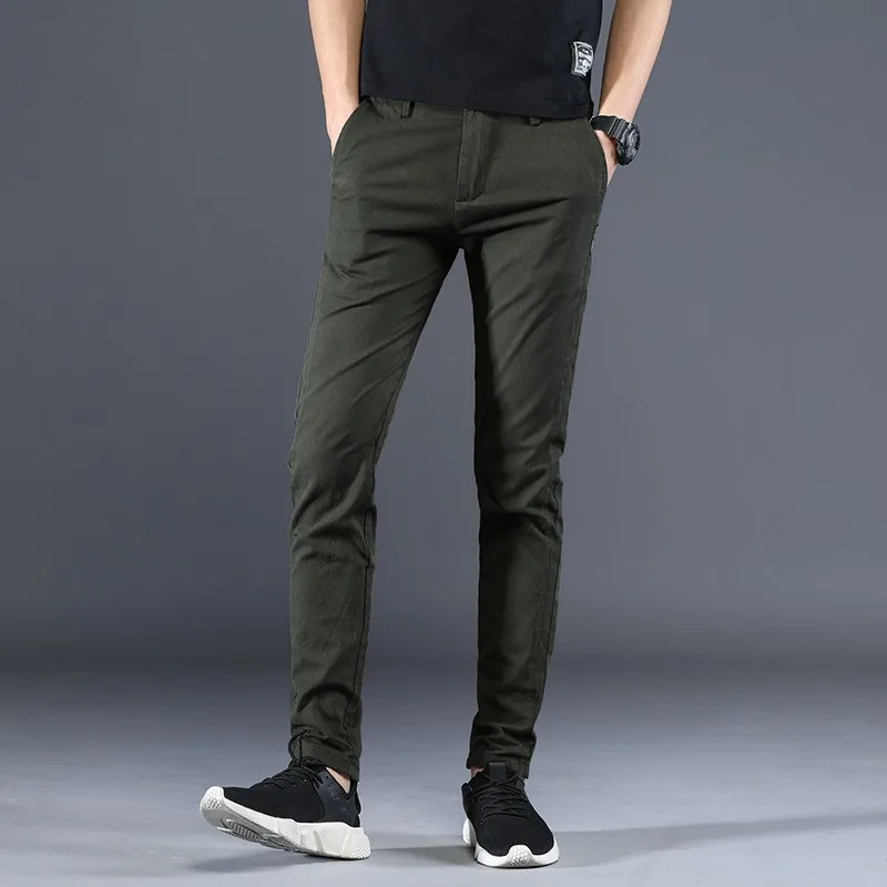 

Brand Men Pants Casual Mens Business Male Trousers Classics Mid Weight Straight Full Length Fashion Breathing Pant