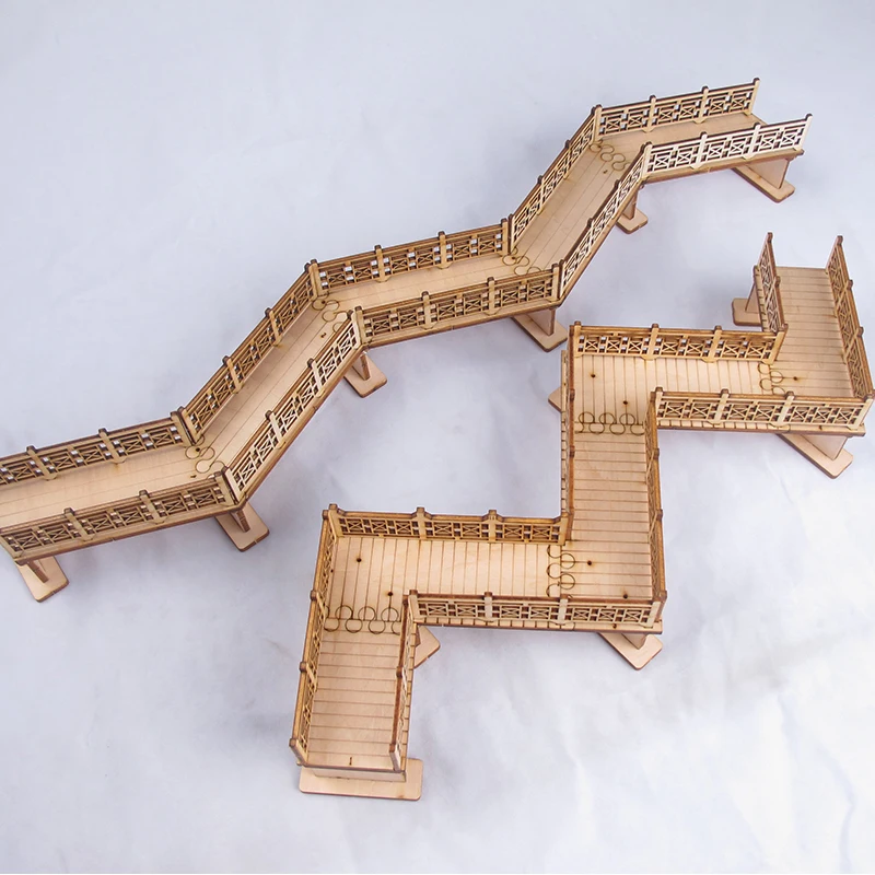 Модель моста ручной работы в китайском стиле садовый ландшафт изогнутый мост