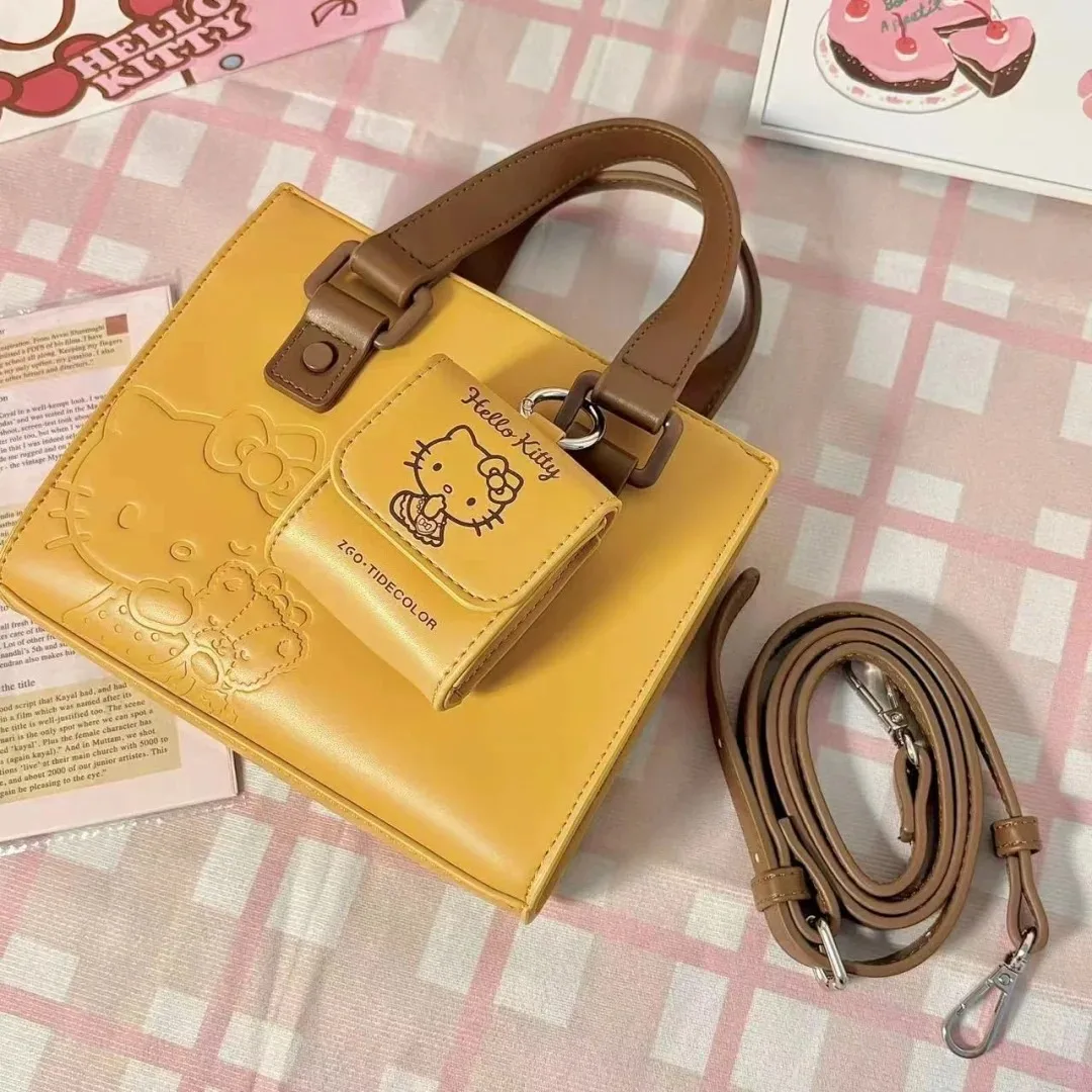 Сумка Sanrio Hello Kitty модная сумка-мессенджер с высокой текстурой милые сумки Y2k