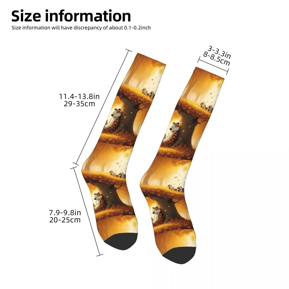 Классические носки Calvin Hobbes супер мягкие чулки в стиле Харадзюку всесезонные