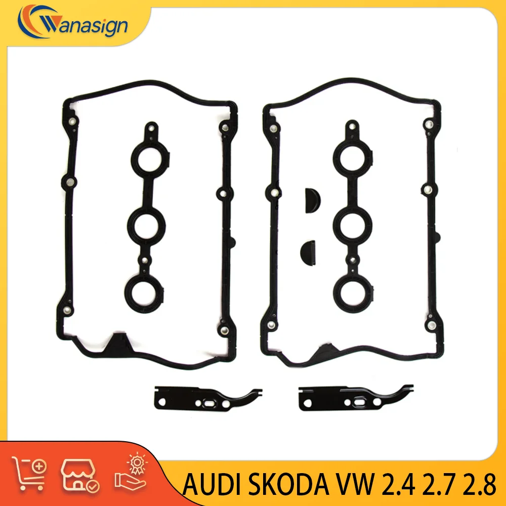 

Комплект прокладок крышки клапанов для AUDI SKODA Volkswagen A4 A6 A8 S4 SUPERB PASSAT 2.4L 2.7L 2.8L V6 quattro 2.4 2.7 2.8 L T 1995-2012