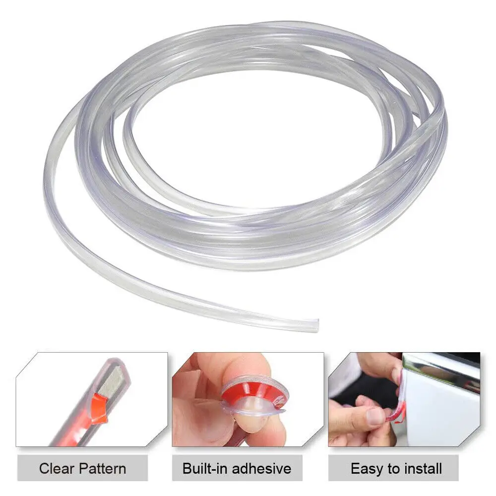 Противоударная Резиновая полоса для автомобильной двери невидимая Декоративная