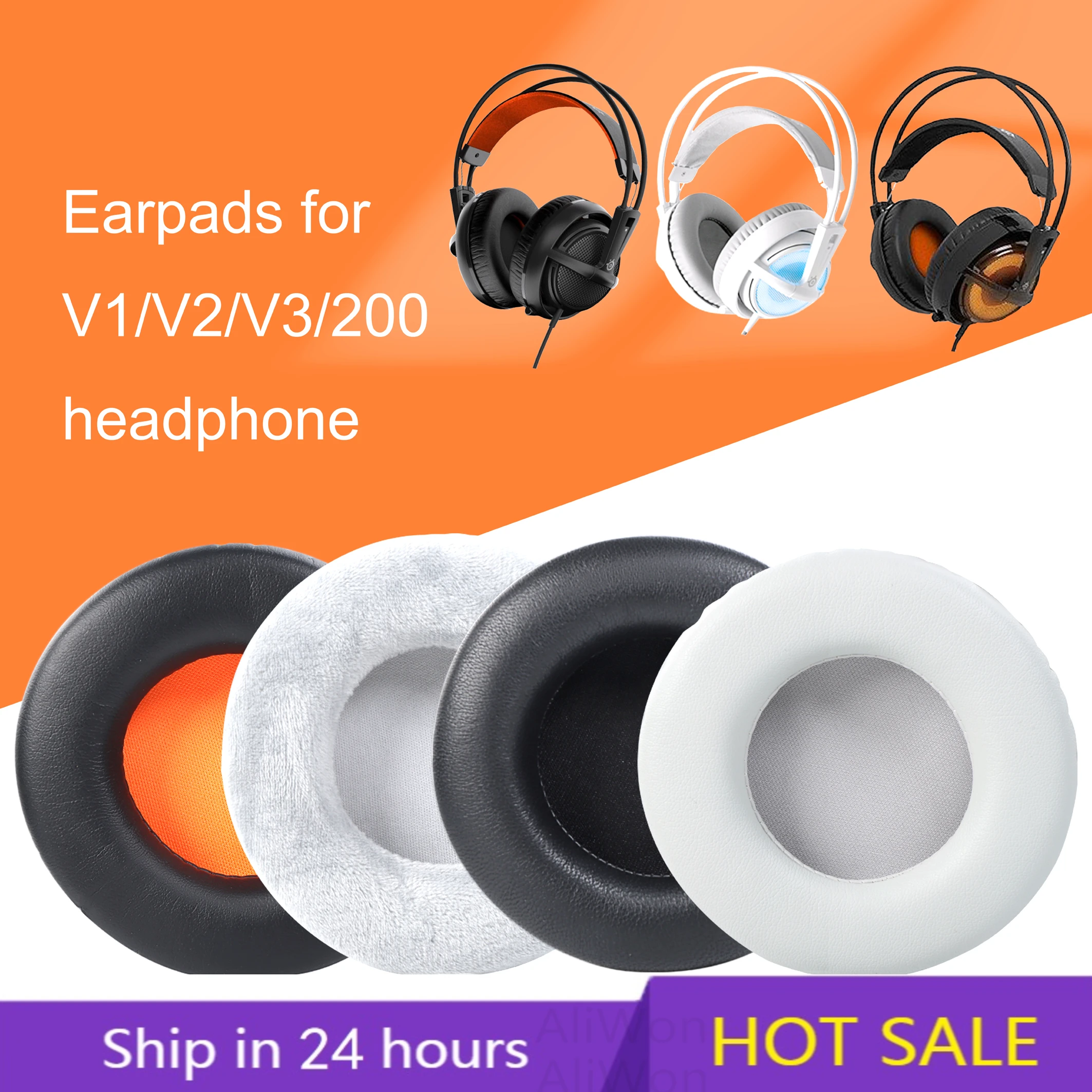 

Audio Headband Cushion Pads + Ear pad Earpads For SteelSeries Siberia V1 V2 V3 Prism Gaming Headsets Cover (V1 V2 Headband)