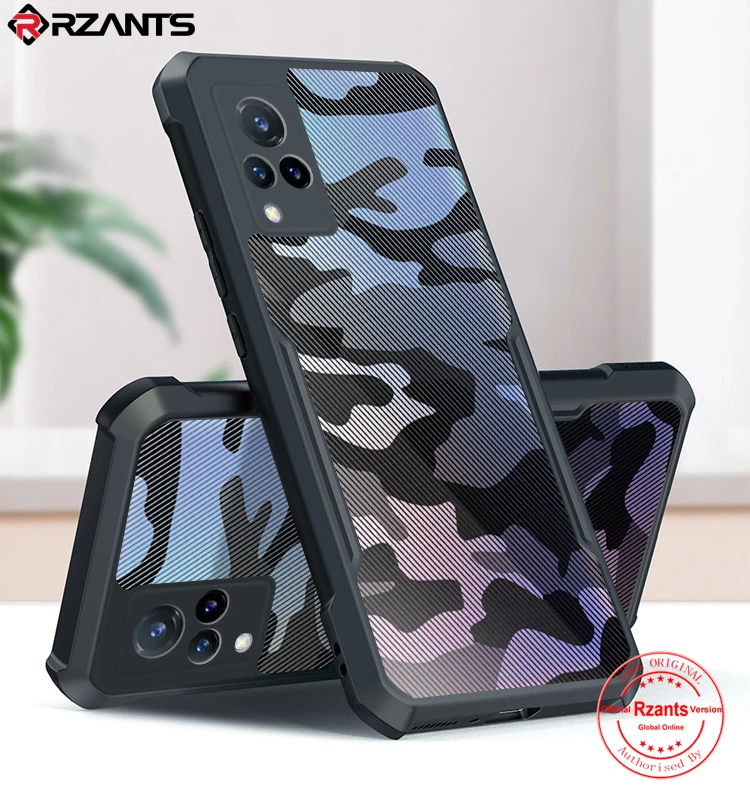 

Rzants For VIVO V21 V23E VIVO V20 VIVO V20 Pro V20 SE Case Camouflage Military Shockproof Slim Half Clear Cool Cover Back Casing