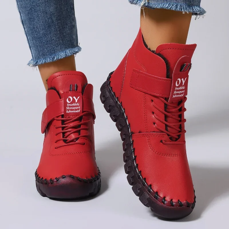 Женские ботинки с перекрестной шнуровкой